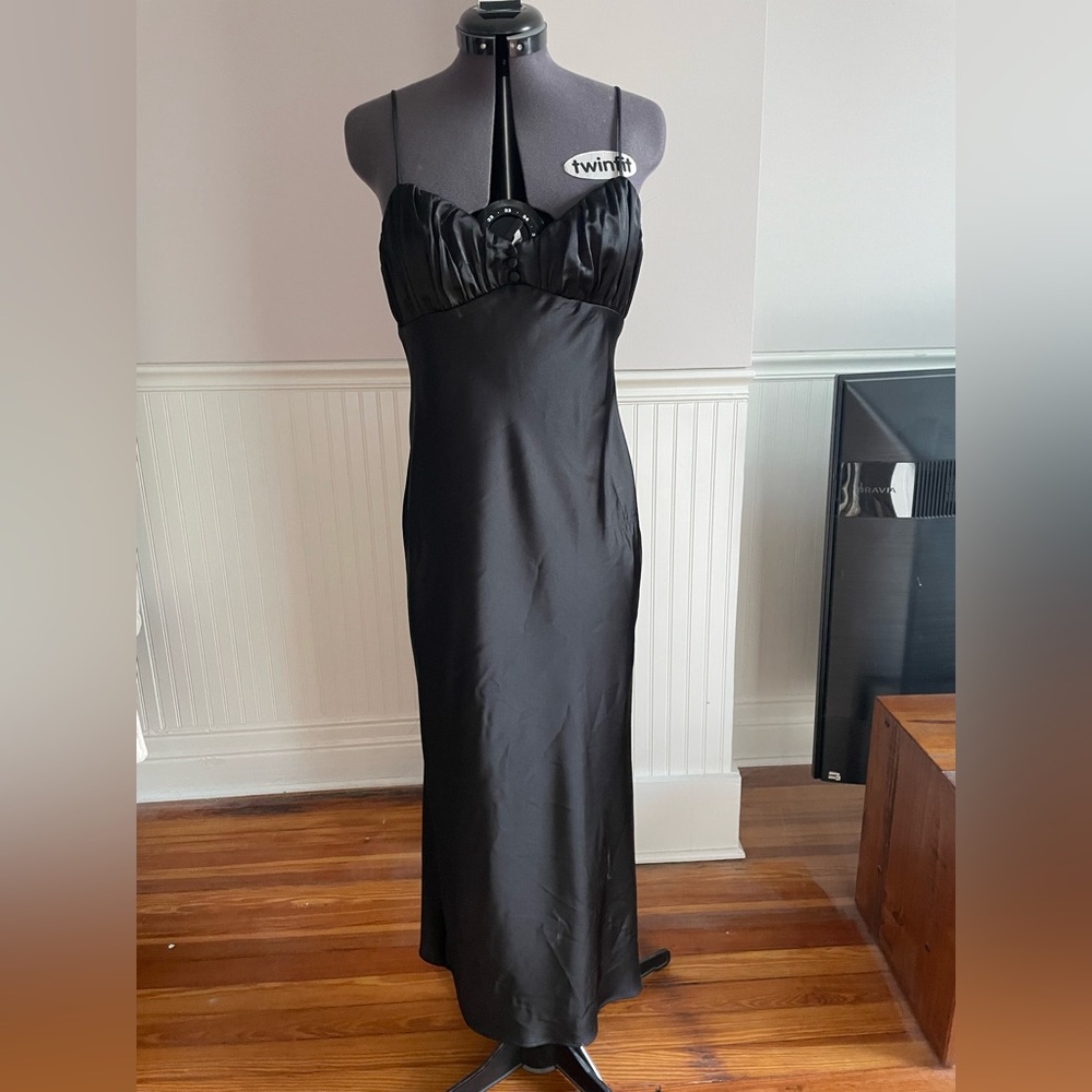 Zara XS maxi dress black  NWT